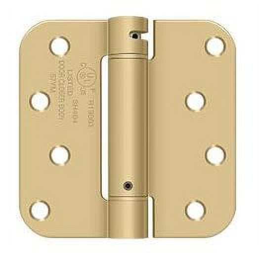 Deltana DSH4R54T Single Action Steel 4-Inch x 4-Inch 5/8-Inch Radius Corner TT Spring Hinge