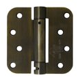 thumbnail image 1 of Deltana DSH4R55 4" x 4" 5/8" Radius Spring Hinge; Antique Brass Finish, 1 of 2