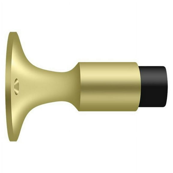 Deltana DSW325U3 Wall Mount Bumper; Bright Brass Finish