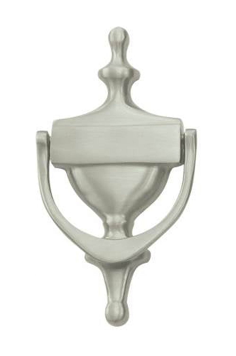 Victorian Solid Brass Door Knocker in Brushed Chrome Finish