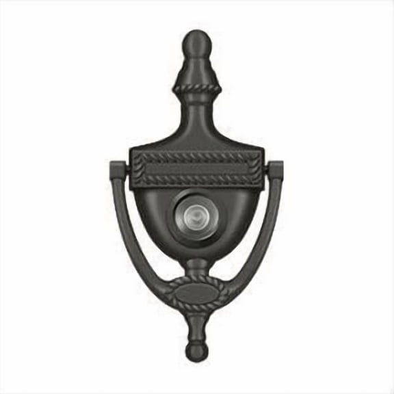 Deltana DKV6RU10B Traditional 6" Solid Brass Victorian Rope Drop Bail Door Knocker -