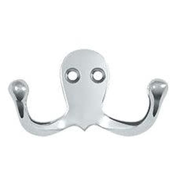 Deltana WDH15U26 Double Hook, Bright Chrome - Solid