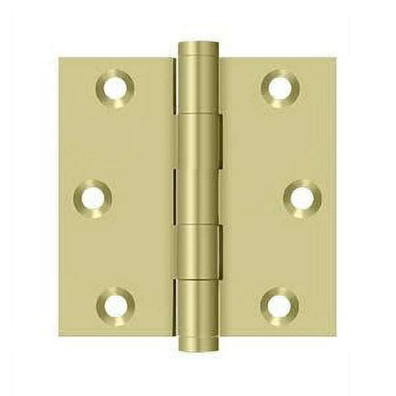 Deltana Square Hinge Unlacquered Bright Brass 3" DSB33-UNL