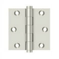 thumbnail image 1 of Deltana DSB314 3 x 3 in. Square Hinge, Bright Nickel - Solid, 1 of 2