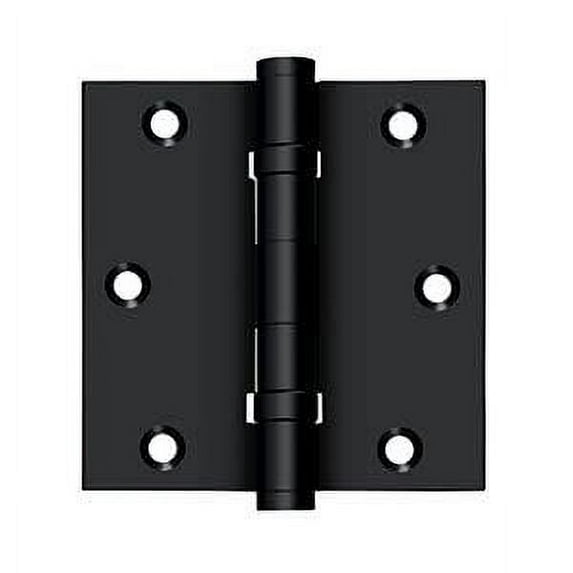 Deltana DSB35B19 3.5 x 3.5 in. Square Ball Bearings Hinge, Black - Solid