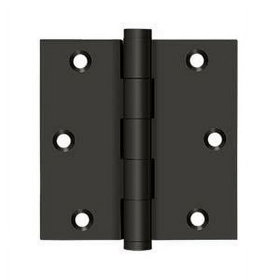 Deltana Dsb35r 3.5" X 3.5" Solid Brass 1/4" Radius Corner Plain Bearing Mortise Hinge -