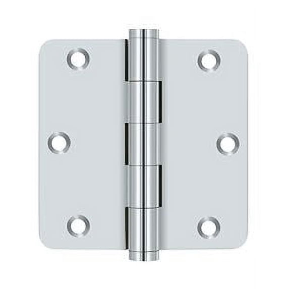 Deltana DSB35R426 3.5 x 3.5 x 0.25 in. Radius Hinges, Bright Chrome - Solid