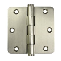 Deltana DSB35R415 3.5 x 3.5 x 0.25 in. Radius Hinges, Satin Nickel - Solid