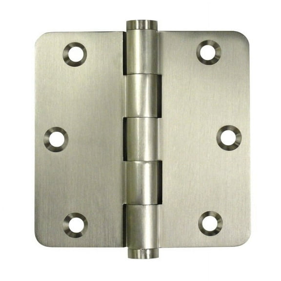 Deltana DSB35R415 3.5 x 3.5 x 0.25 in. Radius Hinges, Satin Nickel - Solid