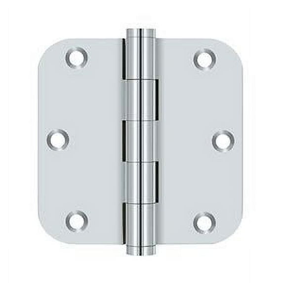 Deltana DSB35R526 3-1/2" x 3-1/2" x 5/8" Radius Hinges in Polished Chrome