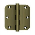 thumbnail image 1 of Deltana DSB35R55-R 3-1/2" x 3-1/2" x 5/8" Radius Hinge, Residential in Antique Brass, 1 of 2