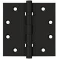 thumbnail image 1 of Deltana Dsb45b 4-1/2" X 4-1/2" Ball Bearing Square Corner Full Mortise Hinge - Black, 1 of 1