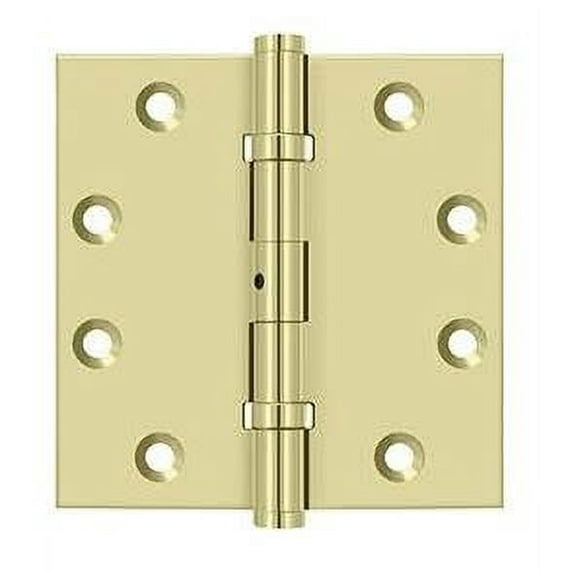 Deltana Dsb45nb Solid Brass 4-1/2 X 4-1/2 Ball Bearing Square Corner Full Mortise Hinge -