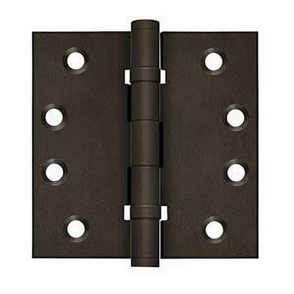 Deltana Dsb4nb 4" X 4" Solid Brass Square Corner Ball Bearing Mortise Hinge - Bronze