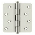 thumbnail image 1 of Deltana Dsb4r4-Rz 4" X 4" Solid Brass 1/4" Radius Corner Plain Bearing Full Mortise Hinge, 1 of 1
