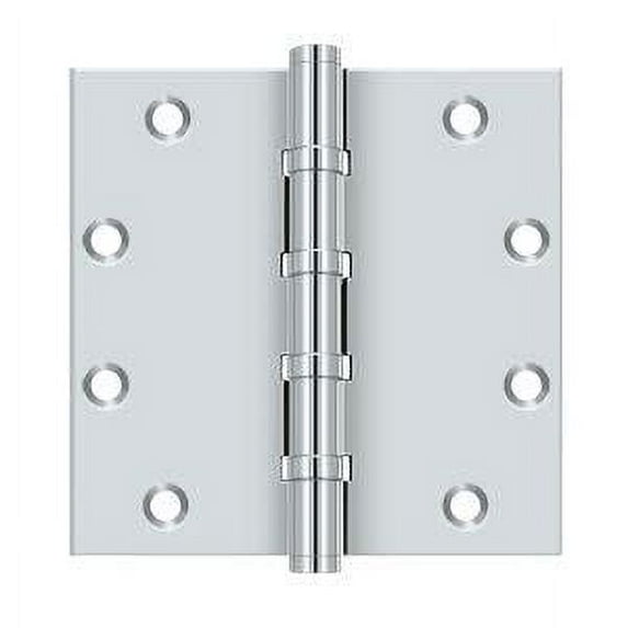 Deltana DSB55B26 5 x 5 in. Square Hinges, Bright Chrome - Solid