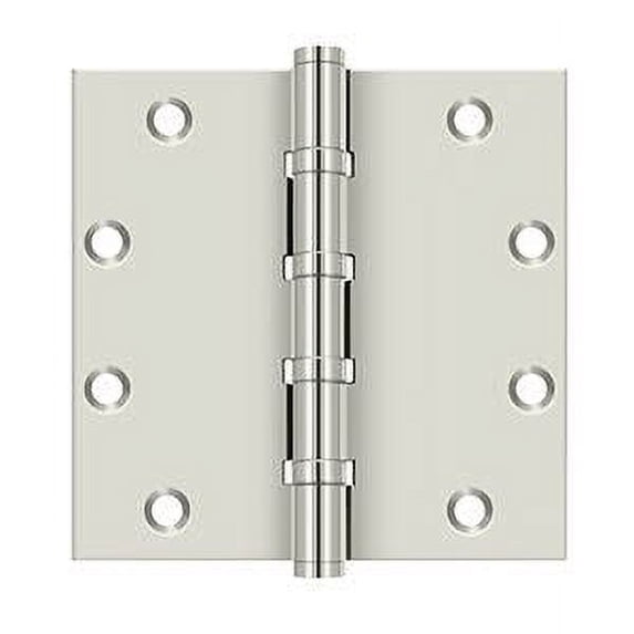 Deltana DSB55B14 5 x 5 in. Square Hinges, Bright Nickel - Solid
