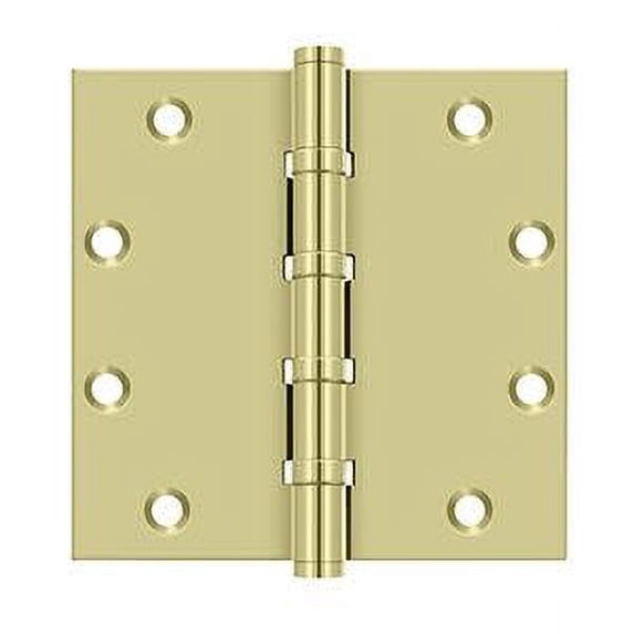 Deltana DSB55B3-UNL 5 x 5 in. Square Hinges, Unlacquered Bright