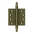 thumbnail image 1 of Deltana Dsbp35 3.5" X 3.5" Solid Brass Square Corner Plain Bearing Mortise Hinge - Brass, 1 of 2