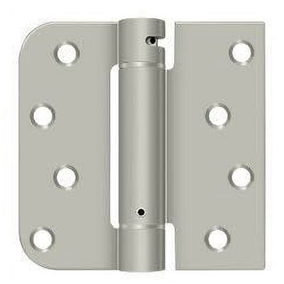 Deltana DSH4SR515-LH Left Hand Square Spring Hinge, Brushed Nickel