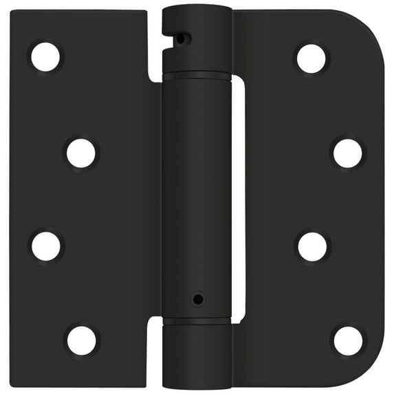 Deltana Dsh4sr5-Rh 4" X 4" Ball Bearing 5/8" Radius Corner, Square Corner Spring Hinge -
