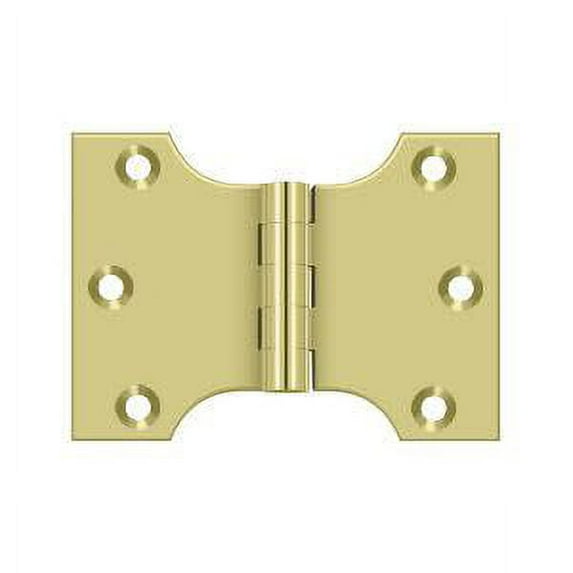 Deltana Dspa3040 3" X 4" Solid Brass Square Corner Plain Bearing Mortise Hinge - Brass