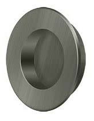 Deltana FP178U15A Flush Pull, Round, HD, 1-7/8", Solid Brass in Antique Nickel