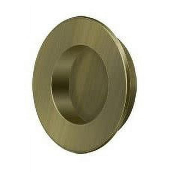 Deltana FP178U5 Flush Pull, Round, HD, 1-7/8", Solid Brass in Antique Brass