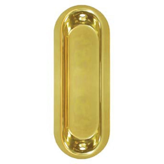 Deltana FP223CR003 Flush Pull; Oblong; 3-1/2" x 11/4" x 5/16"; Lifetime Brass Finish