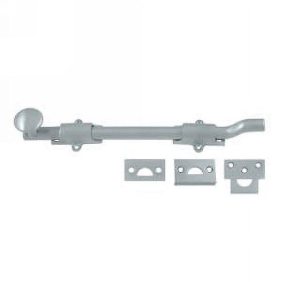 Deltana FPG1026D 10" Surface Bolt with Offset; Heavy Duty; Satin Chrome Finish