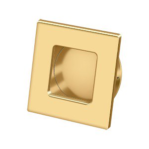 Deltana FPS234CR003 Flush Pull, Square, HD, 2-3/4" x 2-3/4", Solid Brass in PVD Polished Brass