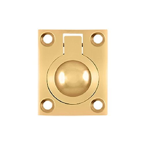 Deltana FRP175CR003 1 3/4-Inch x 1 3/8-Inch Solid Brass Flush Ring Pull