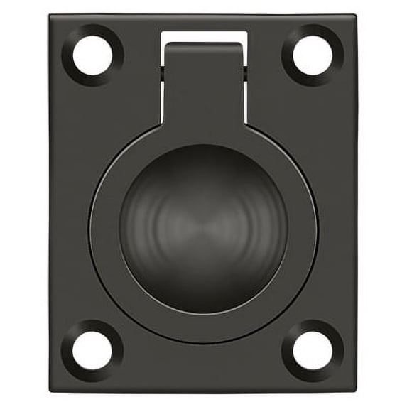 Deltana FRP175U10B Flush Ring Pull; 1-3/4" x 1-3/8"; Oil Rubbed Bronze Finish