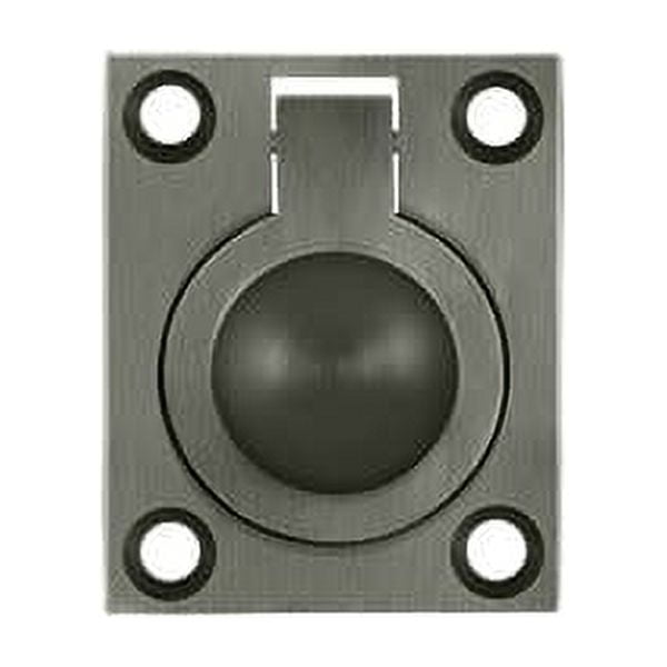 Deltana FRP175U15A 1 3/4-Inch x 1 3/8-Inch Solid Brass Flush Ring Pull
