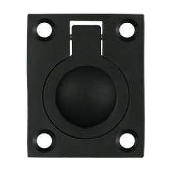 Deltana FRP175U19 Flush Ring Pull; 1-3/4" x 1-3/8"; Black Finish