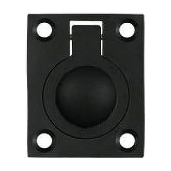 Deltana FRP175U19 Flush Ring Pull; 1-3/4" x 1-3/8"; Black Finish