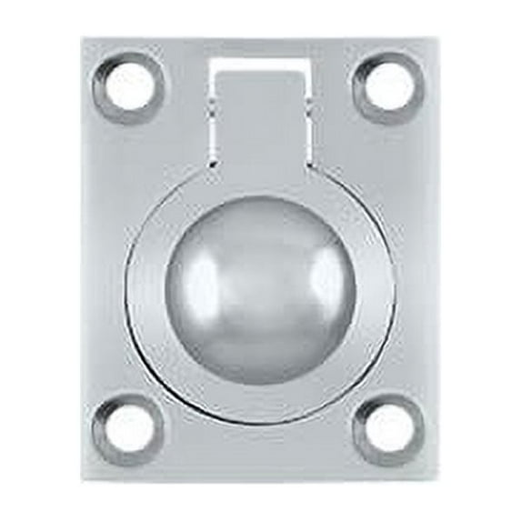 Deltana FRP175U26 Flush Ring Pull; 1-3/4" x 1-3/8"; Bright Chrome Finish