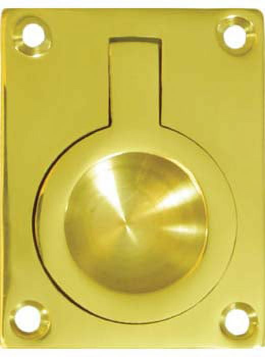 Deltana FRP25CR003 Flush Ring Pull; 2-1/2" x 1 7/8"; Lifetime Brass Finish