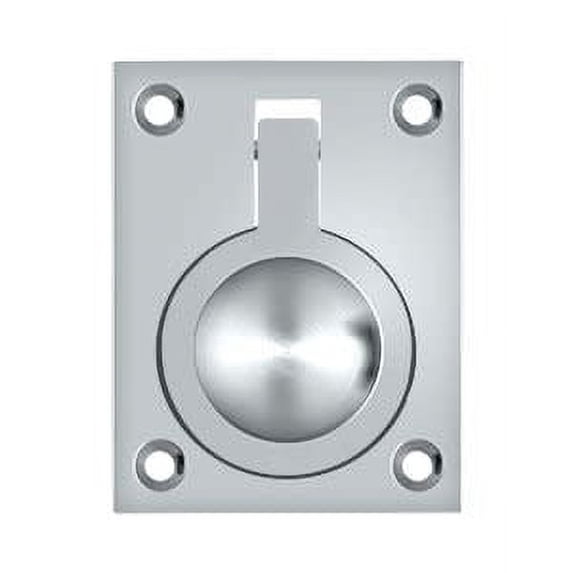 Deltana FRP25U26 Flush Ring Pull; 2-1/2" x 1 7/8"; Bright Chrome Finish