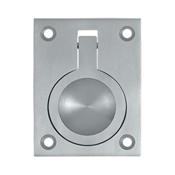 Deltana Flush Ring Pull - Satin Chrome