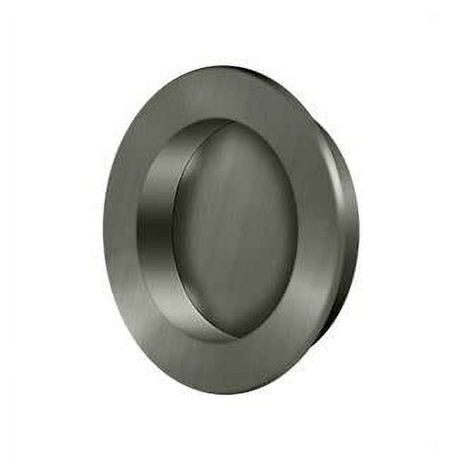 Deltana FP238U15A Flush Pull , Round, HD, 2-3/8", Solid Brass in Antique Nickel