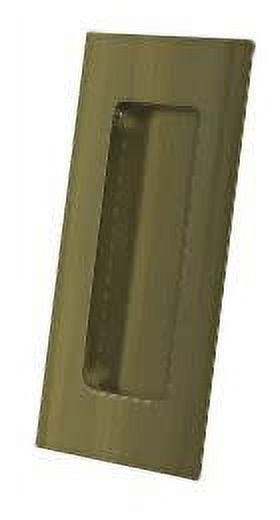 Deltana FP40U5 Flush Pull, Rectangular, HD, 4" x 1-7/8" x 7/16", Solid Brass in Antique Brass