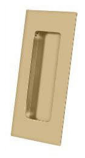 Deltana FP40U4 Flush Pull, Rectangular, HD, 4" x 1-7/8" x 7/16", Solid Brass in Brushed Brass