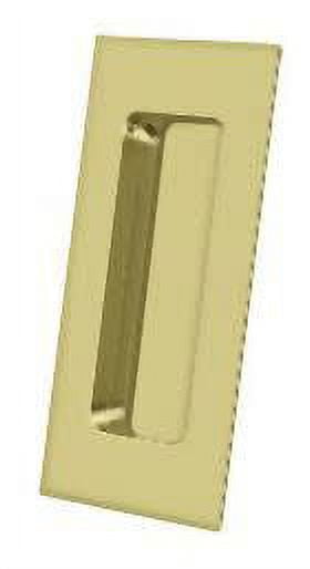 Deltana FP40U3 Flush Pull, Rectangular, HD, 4" x 1-7/8" x 7/16", Solid Brass in Polished Brass