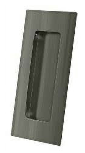 Deltana FP40U15A Flush Pull, Rectangular, HD, 4" x 1-7/8" x 7/16", Solid Brass in Antique Nickel