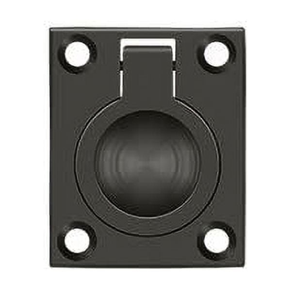 deltana frp175 flush ring pulls, solid brass, 1 3/4" x 1 3/8"