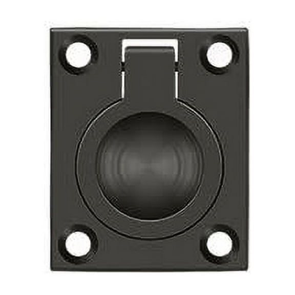 Deltana Frp175 Solid Brass 1 3/4" X 13/8" Flush Sliding Door Ring Pull - Bronze
