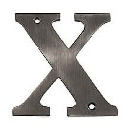 Deltana RL4X-15A 4" Height Residential House Letter Letter X Antique Nickel