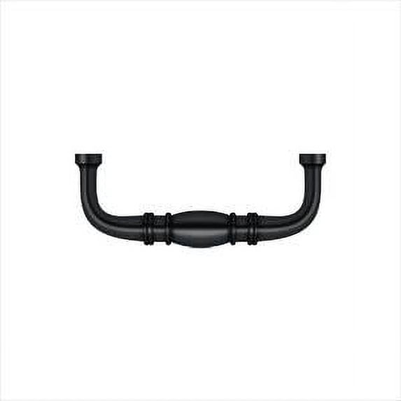 Deltana K4473U19 Colonial Wire Pull, 3" in Paint Black