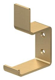 Deltana MH11U4 Heavy Duty, Modern Hook, 2-5/8" Projection in Brushed Brass